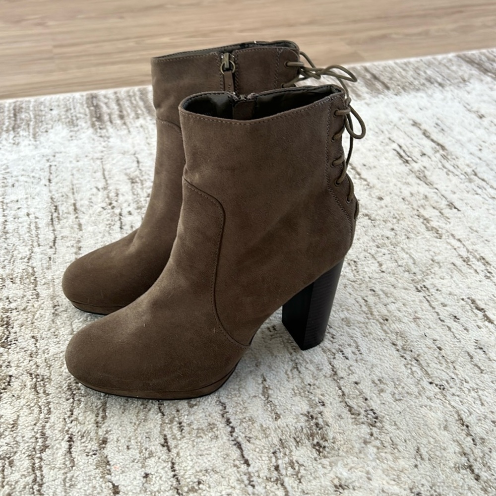 Olive / Brown Booties